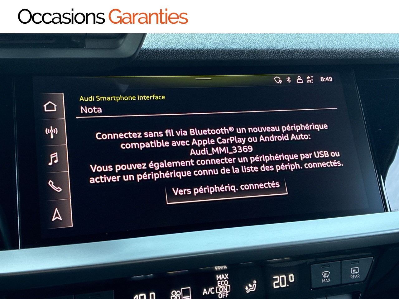 Voitures occasions Audi A3 Sportback Design Mozac