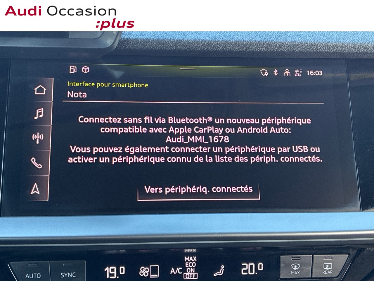 Voitures occasions Audi A3 Sportback Design Luxe Clermont-Ferrand