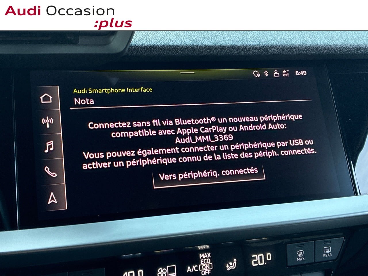 Voitures occasions Audi A3 Sportback Design Mozac