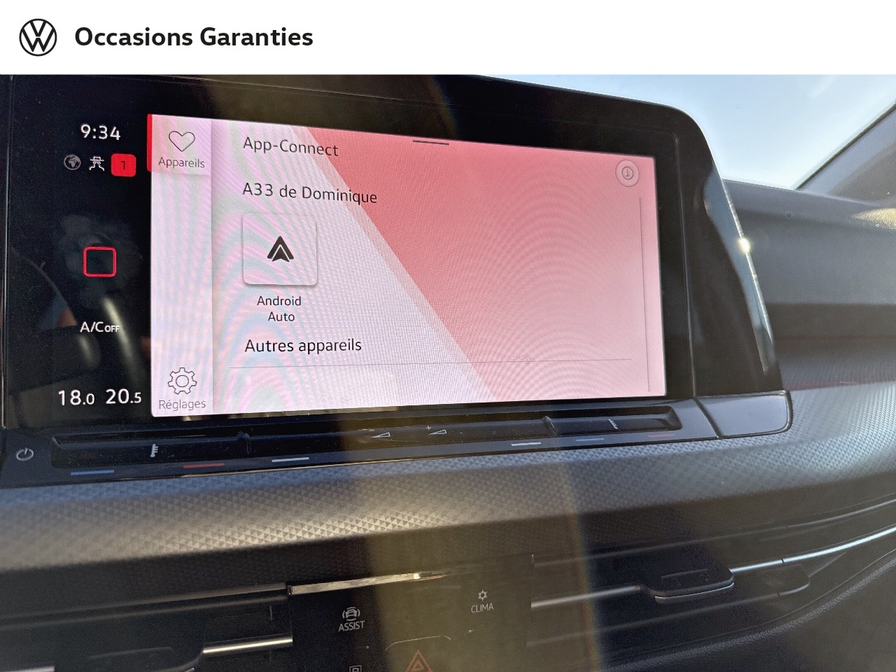 Voitures occasions VOLKSWAGEN GOLF Active Dechy